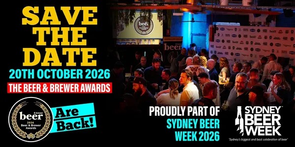 Beer and Brewer awards 2026 at Sydney Beer week